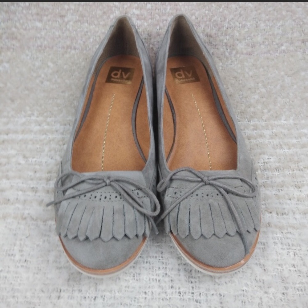 dV by Dolce Vita, suede grey loafers.